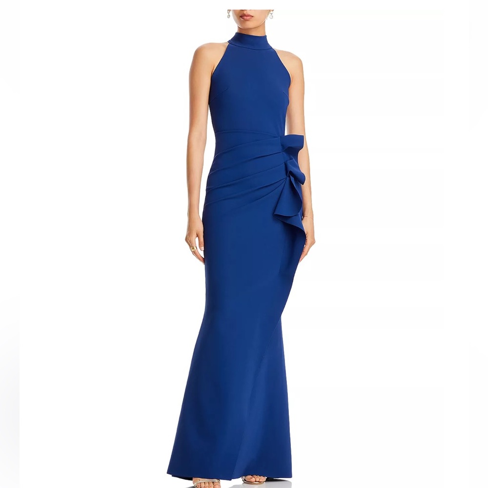 Chiara Boni La Petite Robe Gudrum Sleeveless Mermaid Gown In Rich Blue Size 8